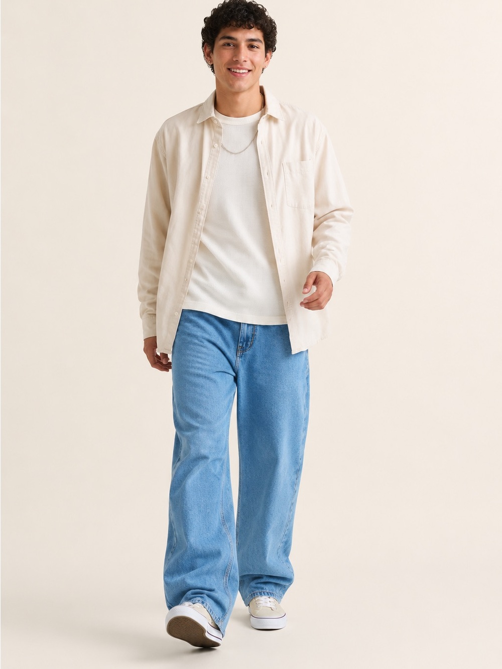 Vans Check-5 Baggy Denim Pants 32x32 Stonewash Blue Skate Y2K 100% Cotton